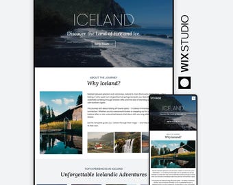 Luxury Travel Agency Wix Studio Website Template | Wix Studio Tour Operator Design