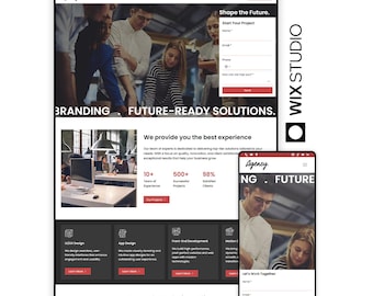 Modern Agency Wix Studio Website Template – Customizable Portfolio & Blog | Creative Agency, Design, Marketing, Freelancer, Blog, Gallery