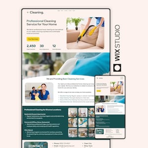 Cleaning Service Wix Studio Website Template – Customizable Design