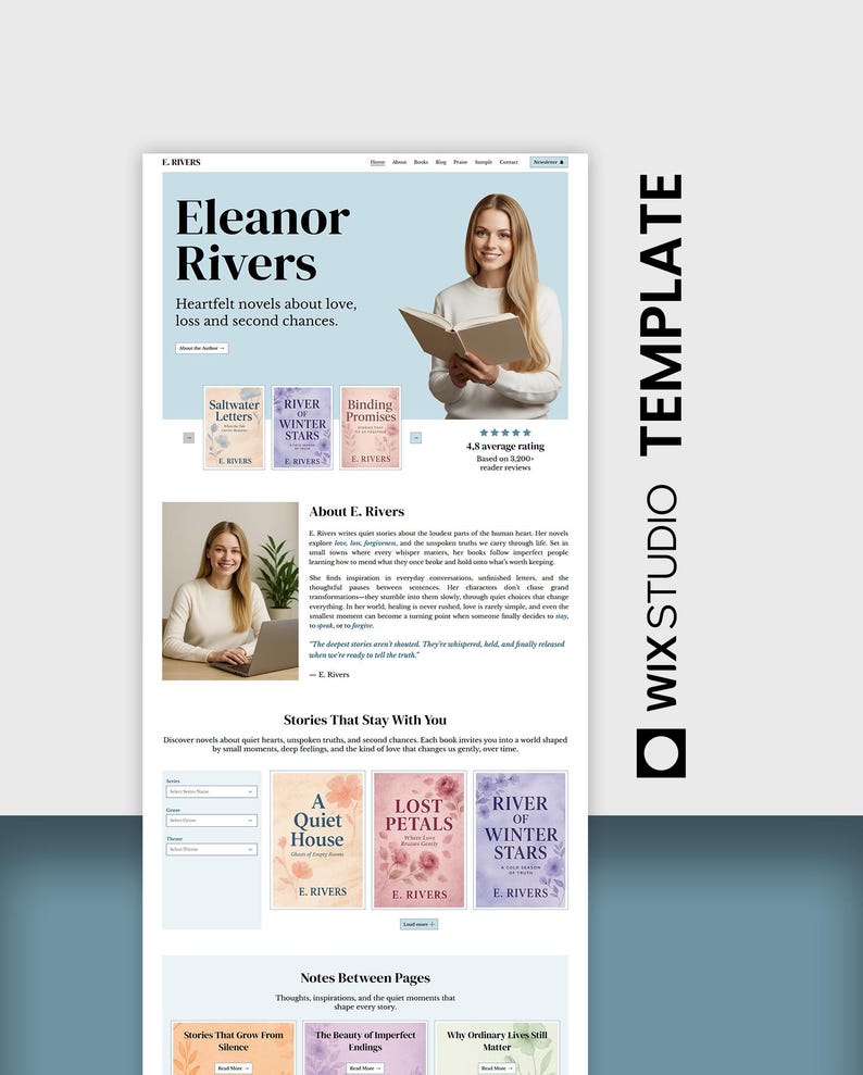 Author Website Template | Wix Studio, CMS Book Integration image 14