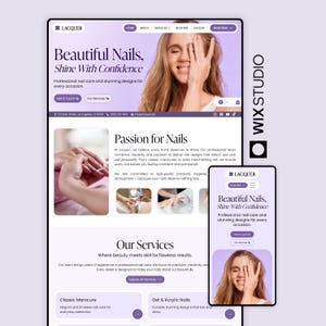 Elegant Nail Studio Website Template – Wix Studio, Beauty Spa Design