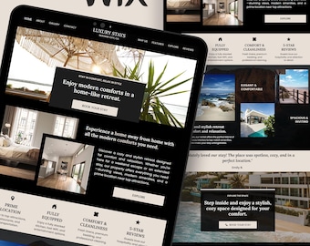 Wix Studio Airbnb and Vacation Rental Template | Booking Apartment Website | Modern & User-Friendly Design for Vacation Homes and Rentals