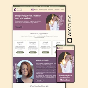 Doula Website Template – Wix Studio, Maternity Care Design