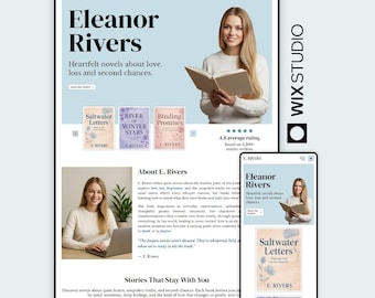 Writer & Author Wix Studio Website Template | Demo Link in Description | Book Authors, Writers Portfolio, Blog, Reviews, Indie Author Site