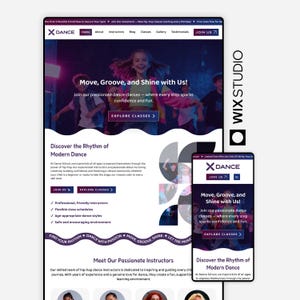 Dance School Website Template | Hip-Hop, Ballet, Performing Arts (Wix Studio)