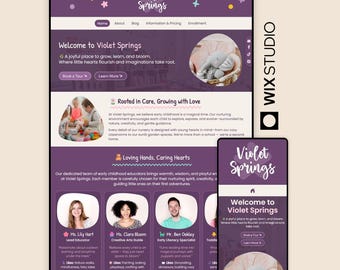 Preschool Daycare Wix Studio Website Template | Early Learning Center Site Theme