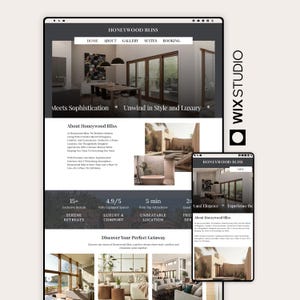 Vacation Rental Wix Studio Website Template – Modern Airbnb Booking
