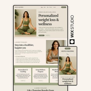 Wellness & Life Coach, Weightloss Coaching - Wix Studio Website Template