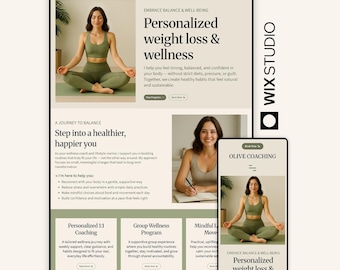 Wellness & Life Coach, Weightloss Coaching - Wix Studio Website Template