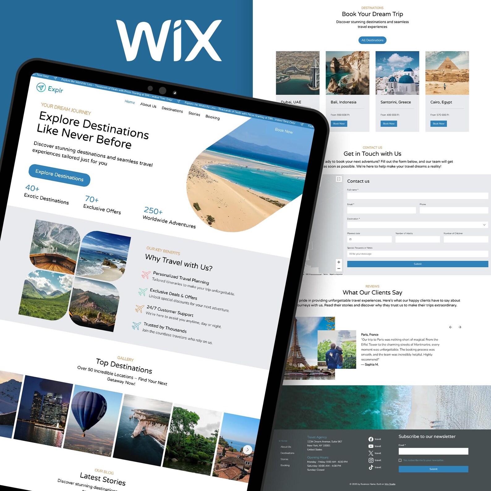 Travel Agency Wix Studio Website Template – Modern Tour Operator Design ...