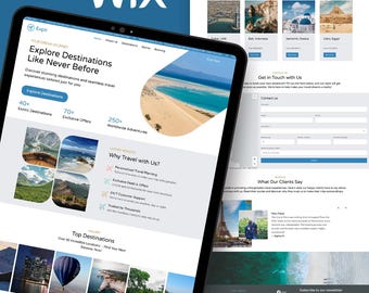 Wix Studio Travel Website Template | Travel Agency & Vacation Booking | Stylish and Easy-to-Use Design for Travel Agencies, Tour Operators