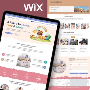 Wix Studio 保育・幼稚園テンプレート | 幼稚園、保育園教育ウェブサイト | 幼児センター向けの楽しい教育デザイン