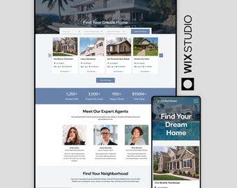 Real Estate Website Template | Wix Studio Property Listing Website for Realtors & Agencies