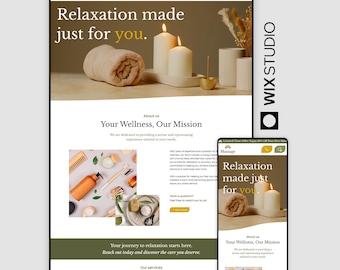 Spa Wix Studio Website Template – Fully Customizable Design