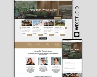 Real Estate Website Template | Wix Studio Realtor Website | Property Listing CMS