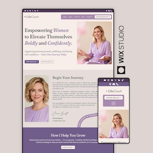 Life Coach Wix Studio Website Template, Therapists & Wellness Experts