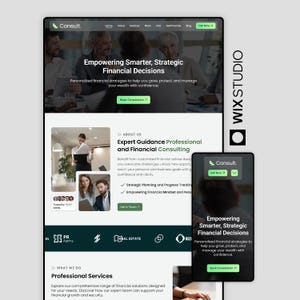 Wix Studio Website Template | Finance Consultant, Bookkeeper & Accountant