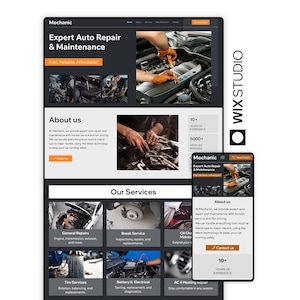 Auto Repair Wix Studio Website Template | Professional Car Service Design