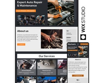 Modern Auto Repair & Car Service Wix Studio Website Template | Professional Automotive Website Design for Garages, Mechanics, Auto Shops