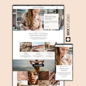 Elegant Coach Wix Studio Website Template – Customizable Branding