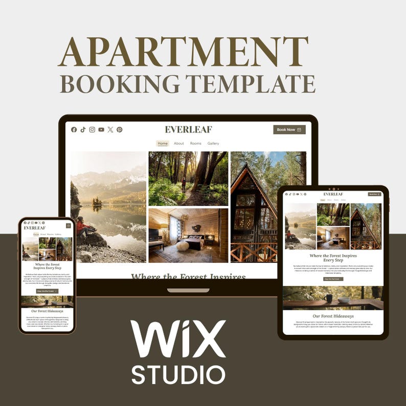 Guesthouse Template for Wix Studio Forest Lodge & Cabin Website