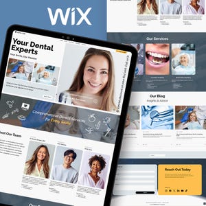 Wix Studio Zahnpflege Vorlage | Professionelle Website für Zahnpflege | Sauberes und vertrauenswürdiges Design für Zahnärzte | Personalisierbar