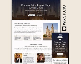 Faith Community Wix Studio Website Template | Church Website, Ministry, Religious Organization Website, Faith-Based Community, Nonprofit