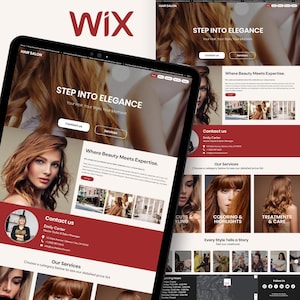 Wix Studio Beauty Salon Template | Elegant Hair & Beauty Website | Modern and Stylish Design | Hair Salon Website | Feminine and Chic Salon