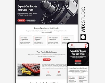 Modern Car Repair & Auto Shop Wix Studio Website Template | Professional Automotive Service Website Design for Garages, Mechanics