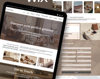 Wix Studio Vacation Rental Website Template | Airbnb & Booking Apartments | Easy-to-Use Design for Vacation Homes and Property Owners