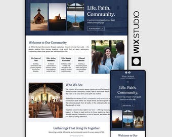 Wix Studio Church Website Template | Modern Chapel Faith Design