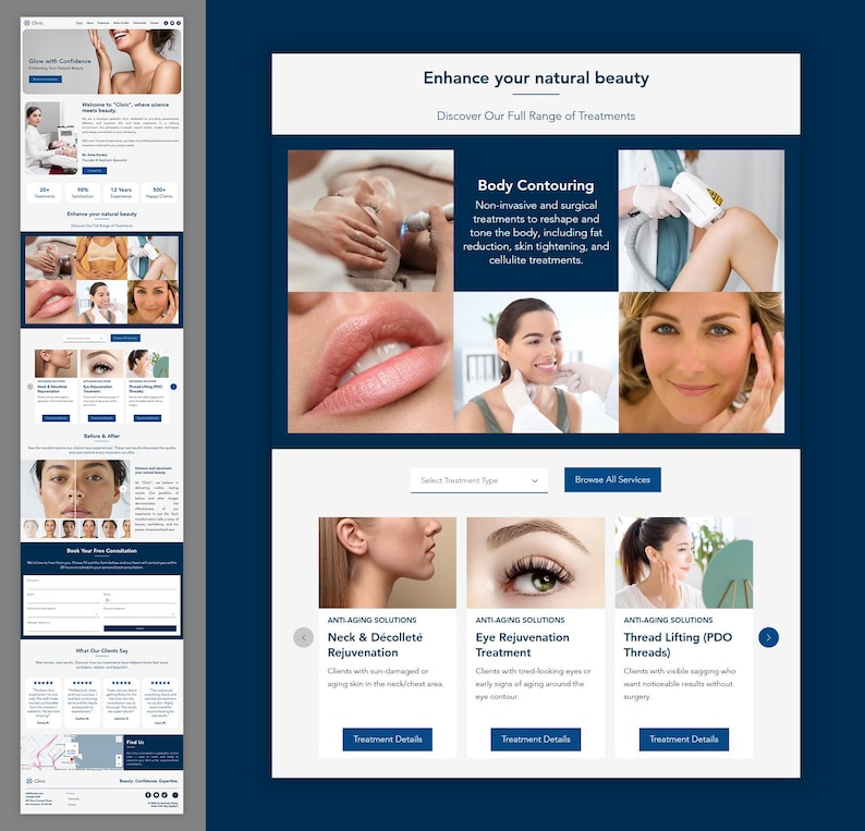 Beauty Clinic Template for Wix Studio Modern Medical Spa Website