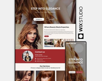 Elegant Beauty Salon Wix Studio Website Template – Customizable Spa Design