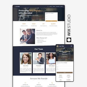 Law Firm Wix Studio Website Template – Customizable Legal Services, Attorney, Lawyer, Corporate, Responsive & SEO-Friendly Design