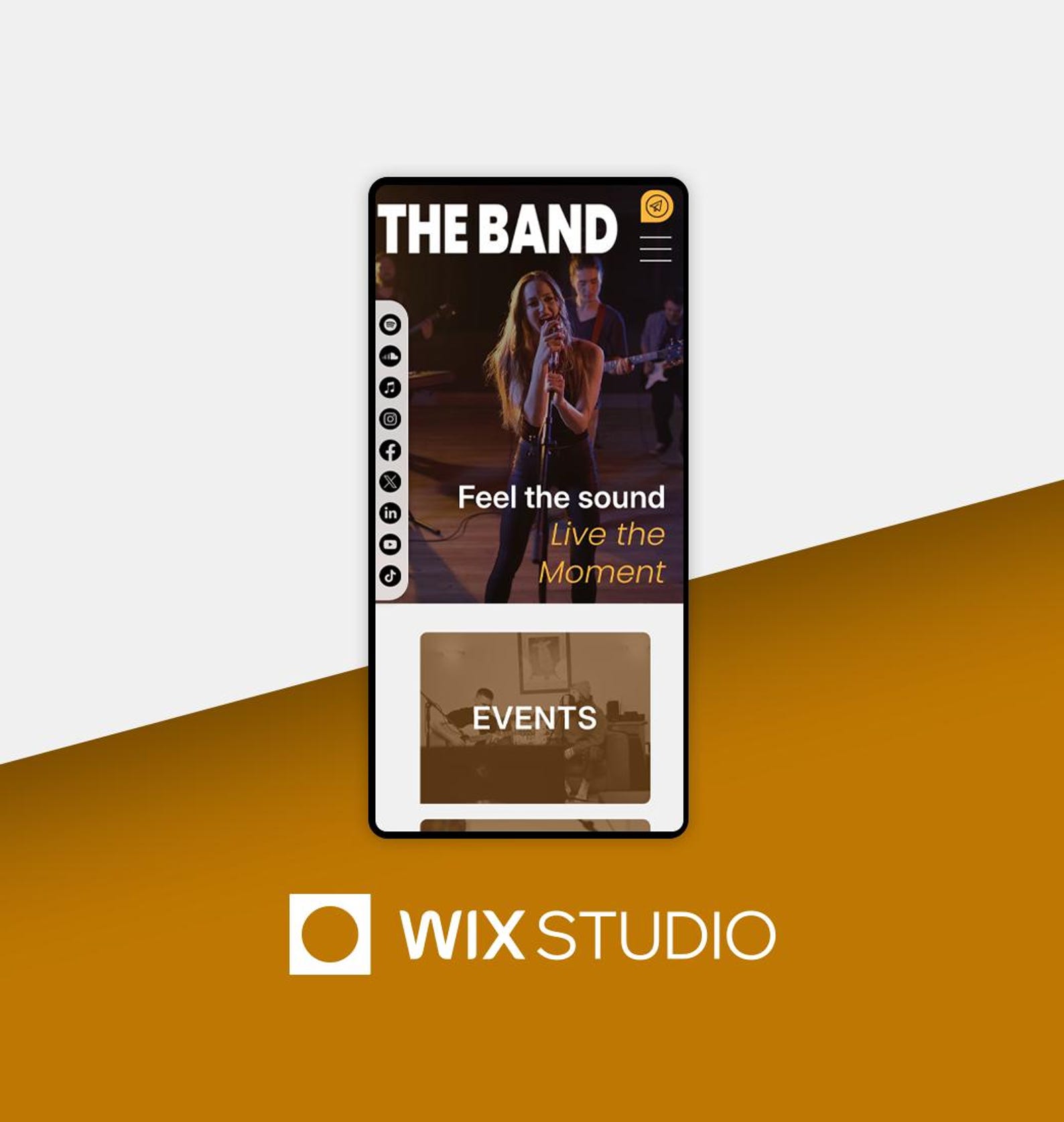 Rock Band Website Template Musician Wix Studio Theme, Band Portfolio