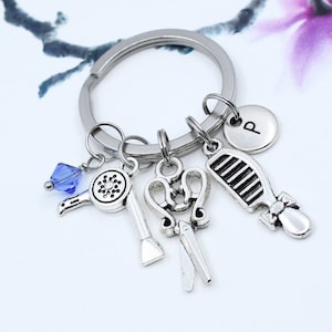 Cosmetology Keychain, Cosmetology Gift Idea for Hair Stylist, Hairdresser Accessory, Hairstylist Key Chain, Hair Dresser Jewelry