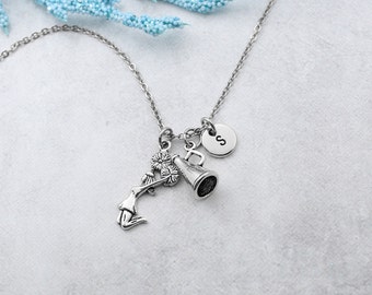 Cheerleader Charm Necklace, Personalized Cheerleader Jewelry, Cheerleader Coach Gift, Cheerleader Team Gifts, Cheerleader Girl Accessory