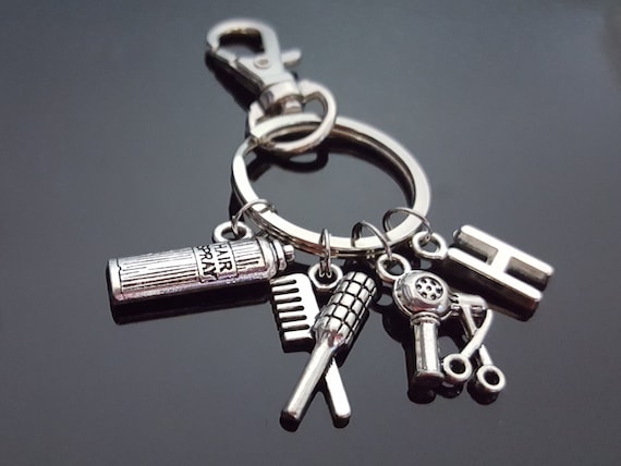 Hairstylist Keychain Cosmetology Gift Idea For Hair Stylist Etsy