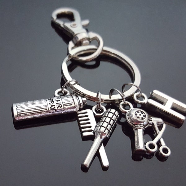Hairstylist Keychain, Cosmetology Gift Idea for Hair Stylist, Hairdresser Accessory, Hairstylist Charm Key Chain, Hair Dresser Jewelry