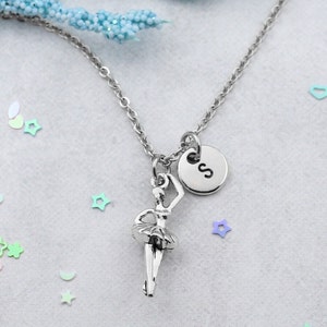 Ballerina Charm Necklace, Ballerina Jewelry, Personalized Gift Idea for Ballerina, Ballet Gift Idea, Ballet Jewelry