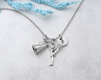 Cheerleader Charm Necklace, Personalized Cheerleader Jewelry, Cheerleader Coach Gift, Cheerleader Team Gifts, Cheerleader Girl Accessory