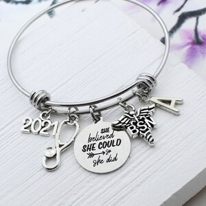 BSN Graduation Gift, Personalized Nurse Gift, Bachelor of Science Nursing Jewelry, Gift for Doctor, Gift for Nurse, Caduceus Medical Gift