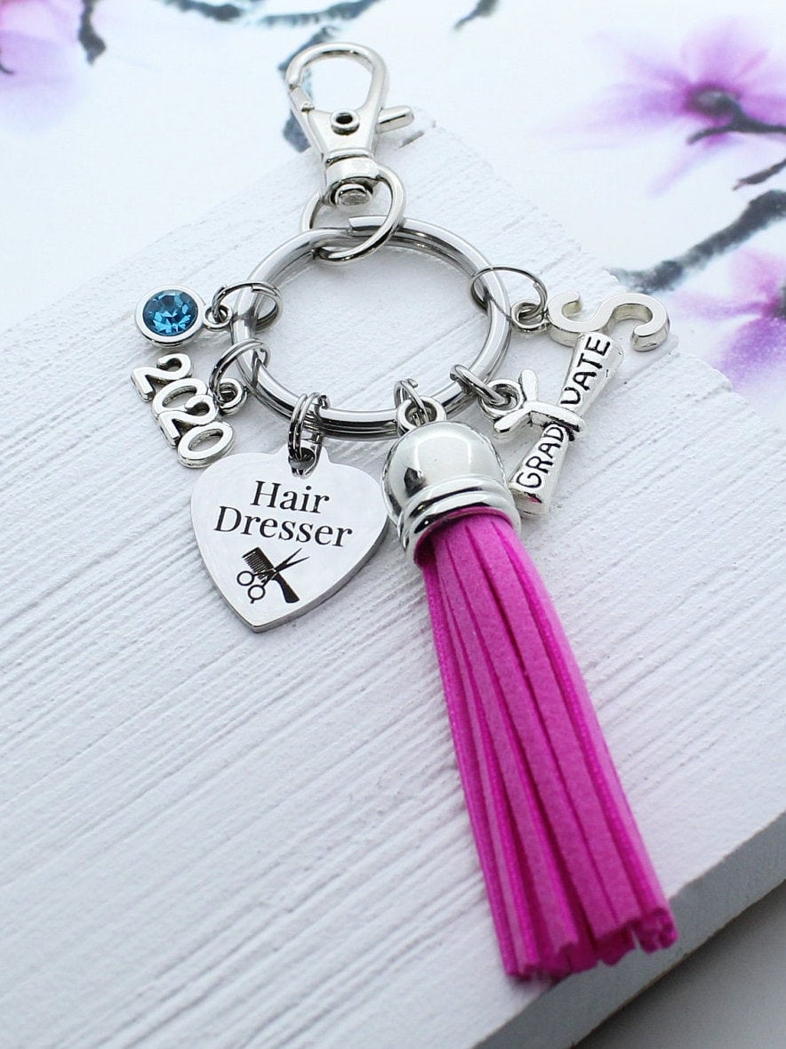 Cosmetology Graduation Gift Hair Dresser Keychain Etsy