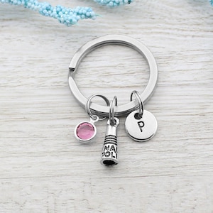 Nail Tech Keychain, Personalized Nail Polish Charm Keychain, Nail Tech Graduation Gift, Manicurist Accessory, Gift for Nail Tech