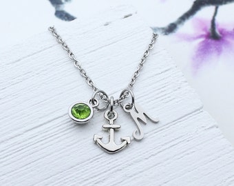 Winziger Anker Charm Armreif, personalisierte nautischen Charm Schmuck, Sailor Bettelarmband, Geschenk für Marine Frauen, Militär Frau, klein