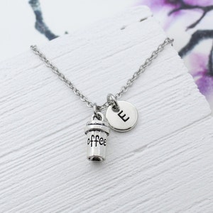 Personalized Coffee Charm Necklace, Latte Charms Jewelry, Coffee Lover Gift, Starbucks Coffee Gifts