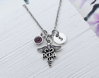 Personalized Physician Assistant Necklace, Pa Charm Necklace, PA Medical Jewelry, Nurse Graduation Gift, Gift for PA, Pa Gift Idea