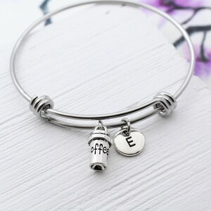 Bracelet de café au lait personnalisé, bracelet de charme de café, bijoux de café, cadeaux d'accessoires de café, amateur de café