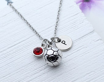 Soccer Necklace, Soccer Jewelry, Soccer Coach Gift, Soccer Charm, Personalized Soccer Team Necklace, Soccer Gift Idea, Sports Lover