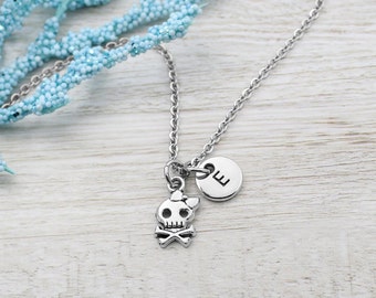 Tiny Skull Necklace, Girly Skull Charm Jewelry, Skull Bow Accessory, Skull Charm Necklace Gift, Personalized, Skull Jewelry